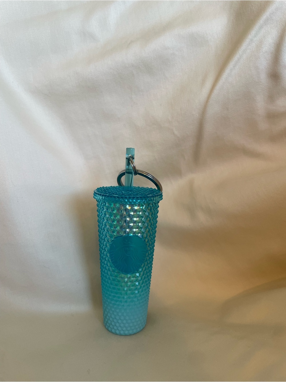 Starbucks Glacier Blue Ombré Studded Cold Cup Mini Keychain - Picture 2 of 3